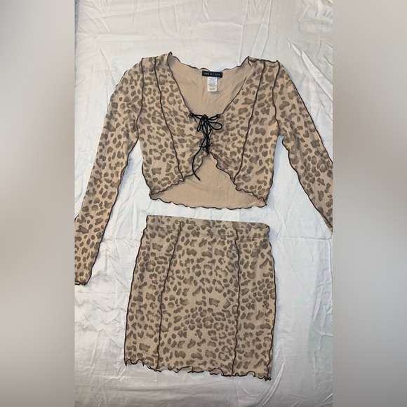 Other | Cheetah Skirt Set | Poshmark